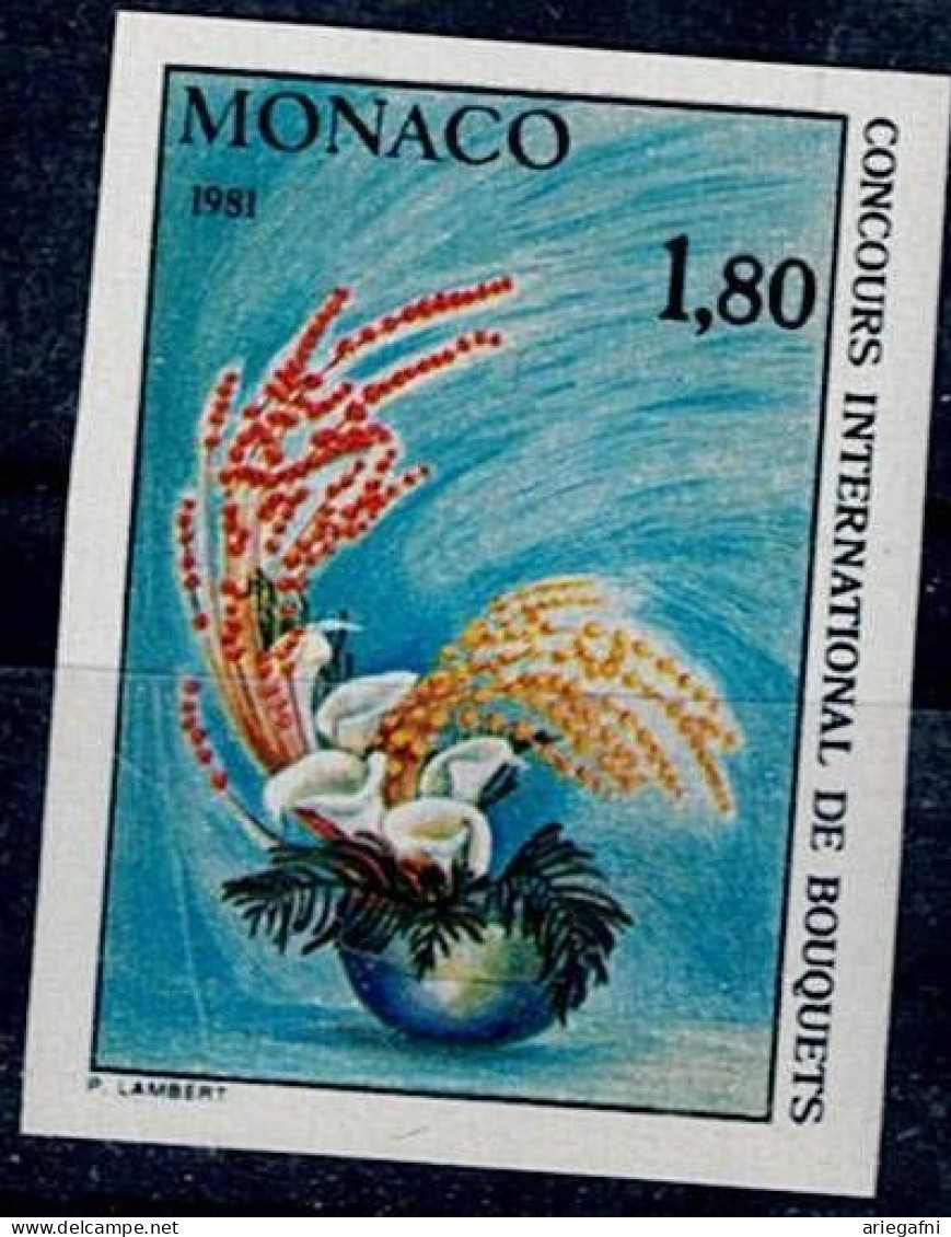 MONACO 1981 FLOWERS STAMP IMPERF PROOF MI No 1448 MNH VF!! - Errors And Oddities