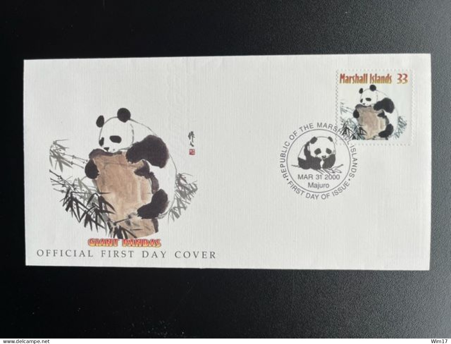 MARSHALL ISLANDS 2000 FDC GIANT PANDA 'S 21-03-2000 - Marshall