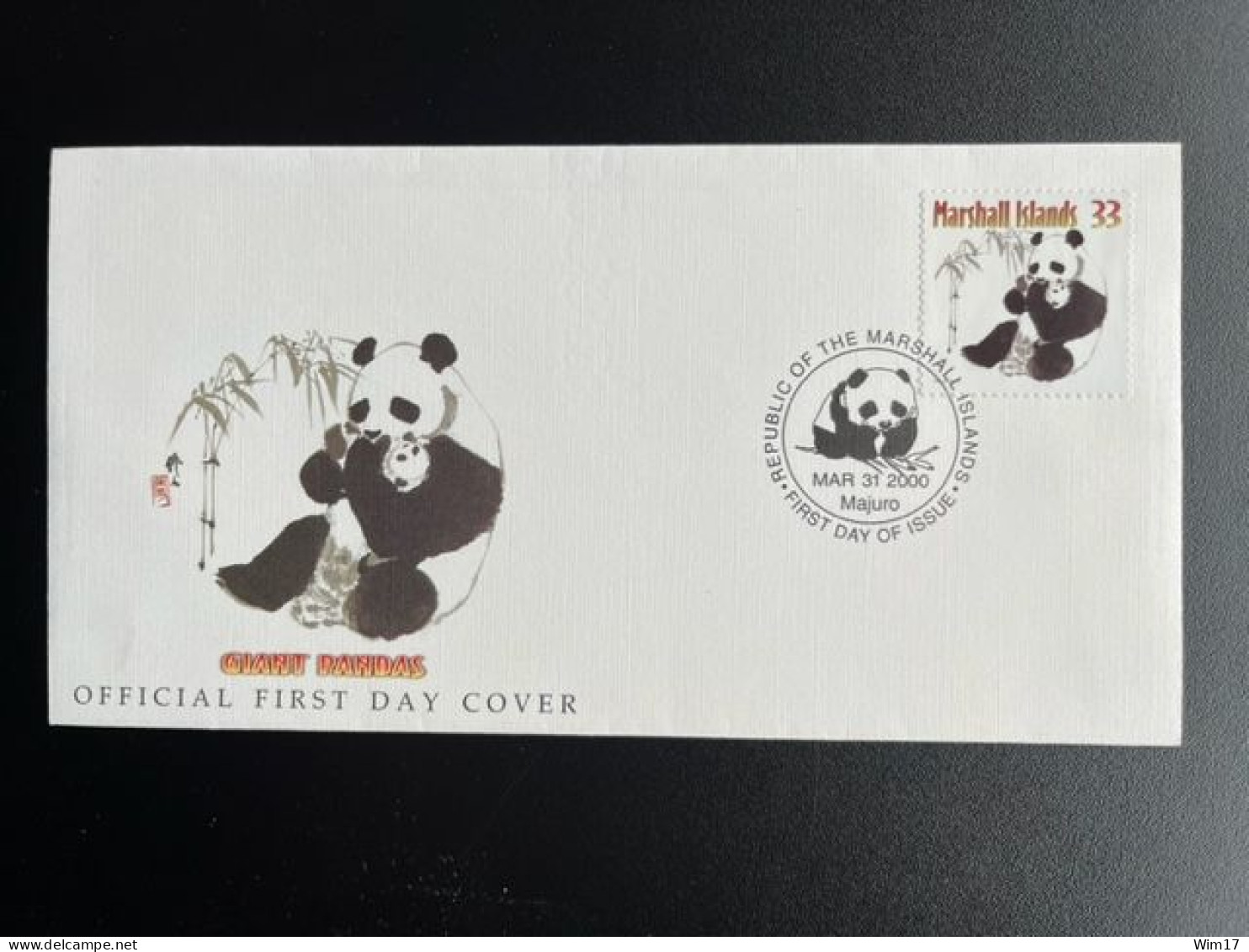 MARSHALL ISLANDS 2000 FDC GIANT PANDA 'S 21-03-2000 - Marshall