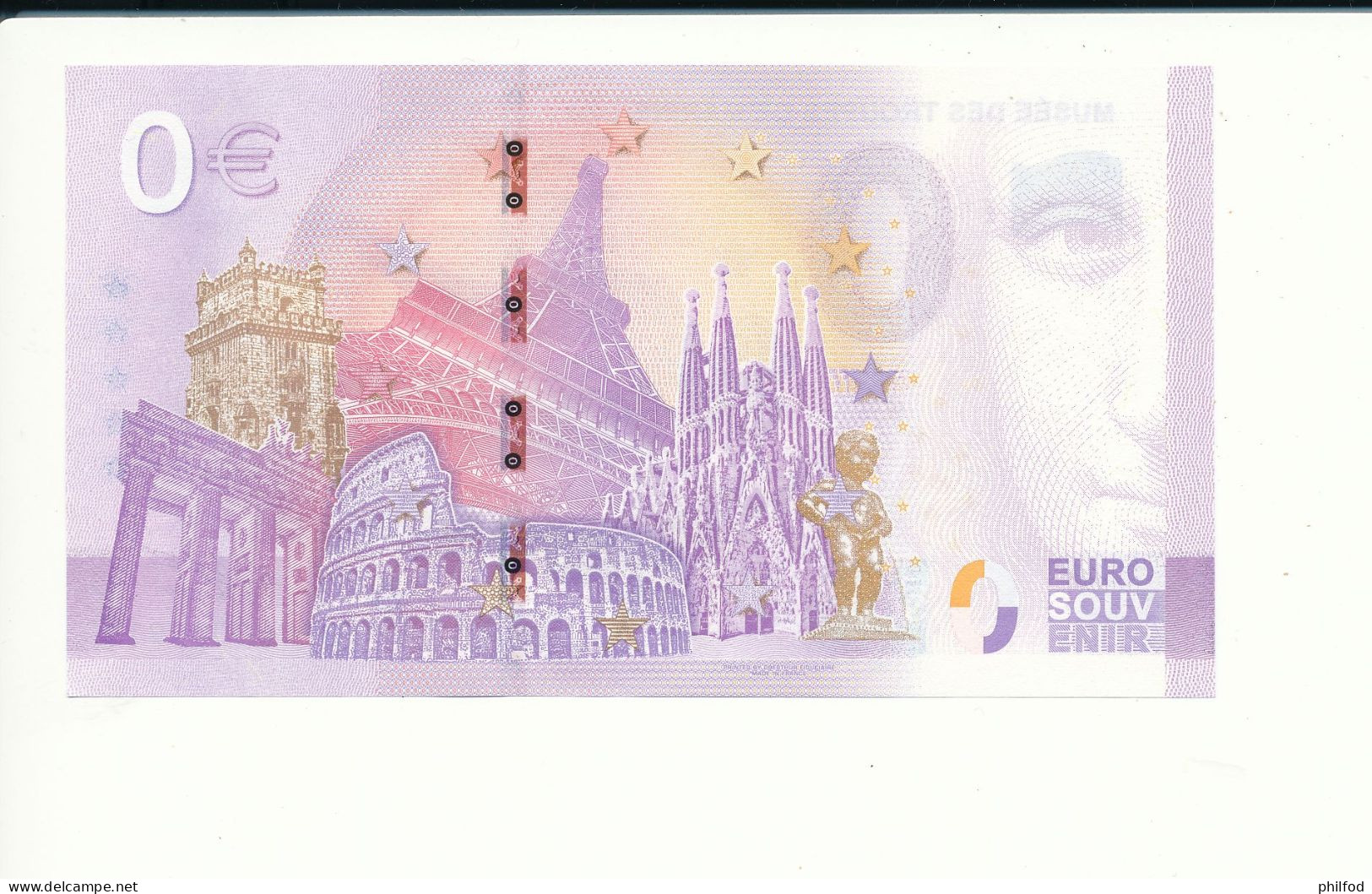 Billet Touristique  0 Euro  - MUSEE DES TROUPES DE MARINE - 2022-1 -  UEVU -  N° 591 - Altri & Non Classificati