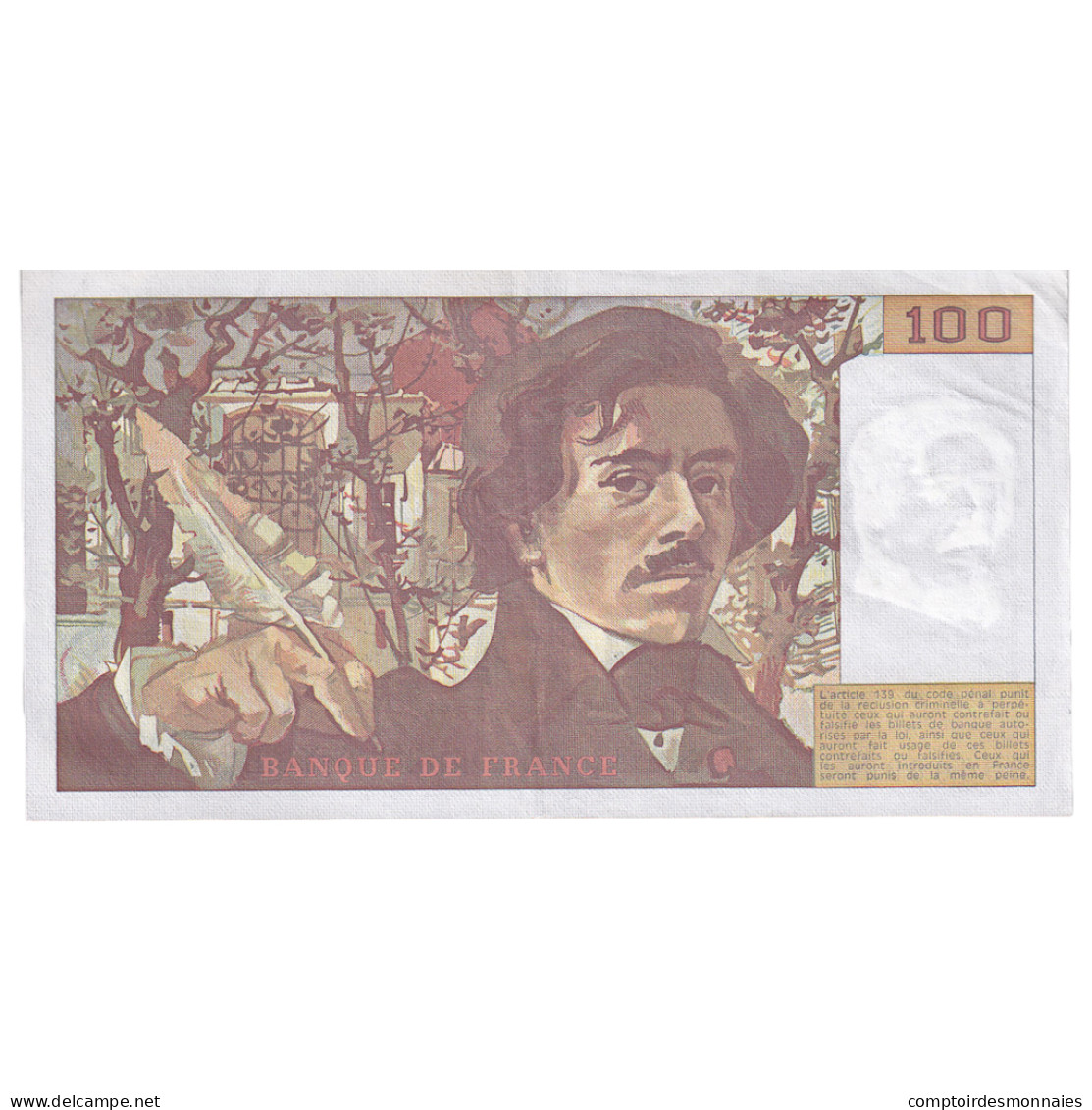 France, 100 Francs, Delacroix, 1983, E.69, SUP, Fayette:69.07, KM:154b - 100 F 1978-1995 ''Delacroix''