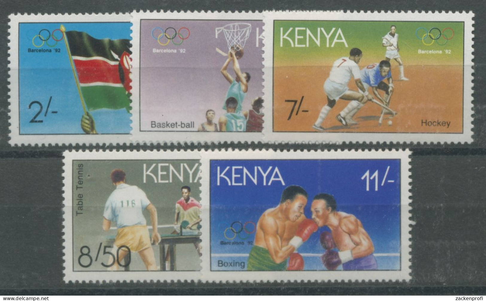 Kenia 1991 Olympische Sommerspiele In Barcelona 536/40 Postfrisch - Kenya (1963-...)