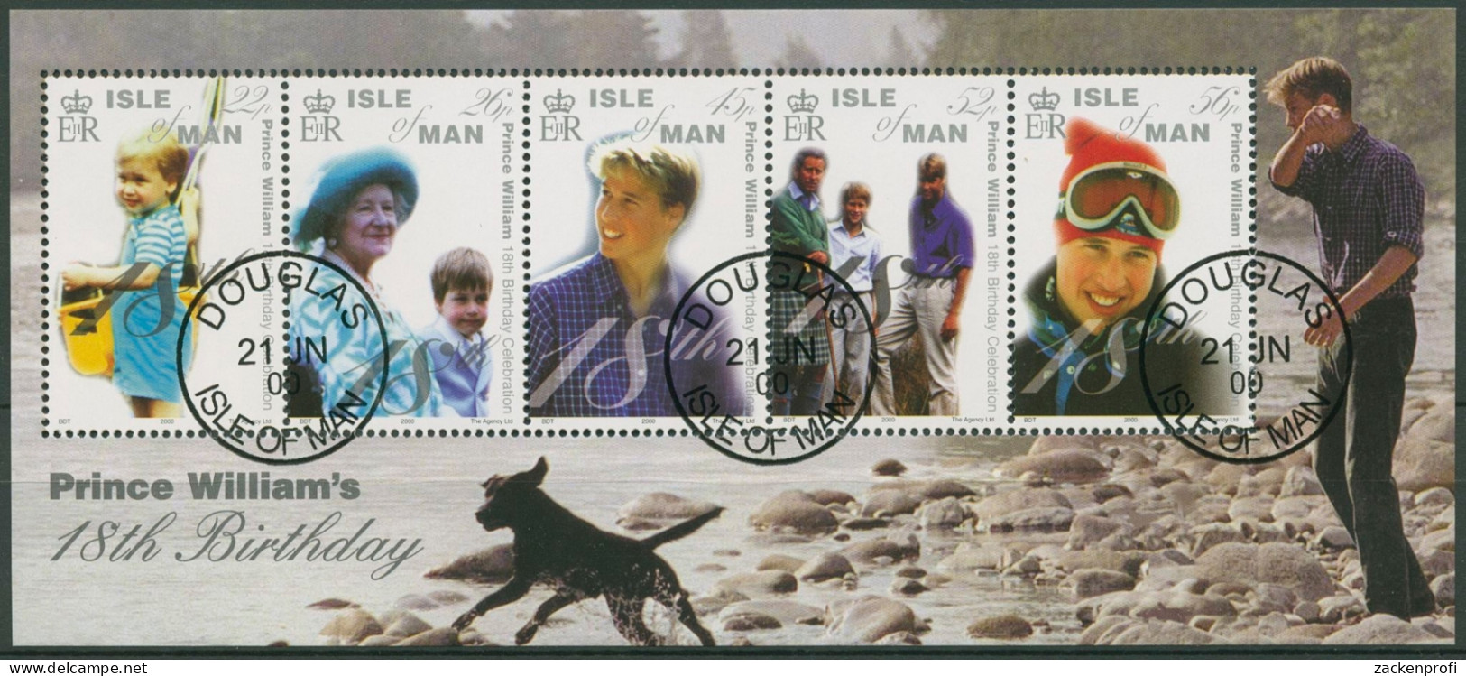Isle Of Man 2000 18.Geburtstag Prinz William Block 41 Gestempelt (C90648) - Man (Ile De)