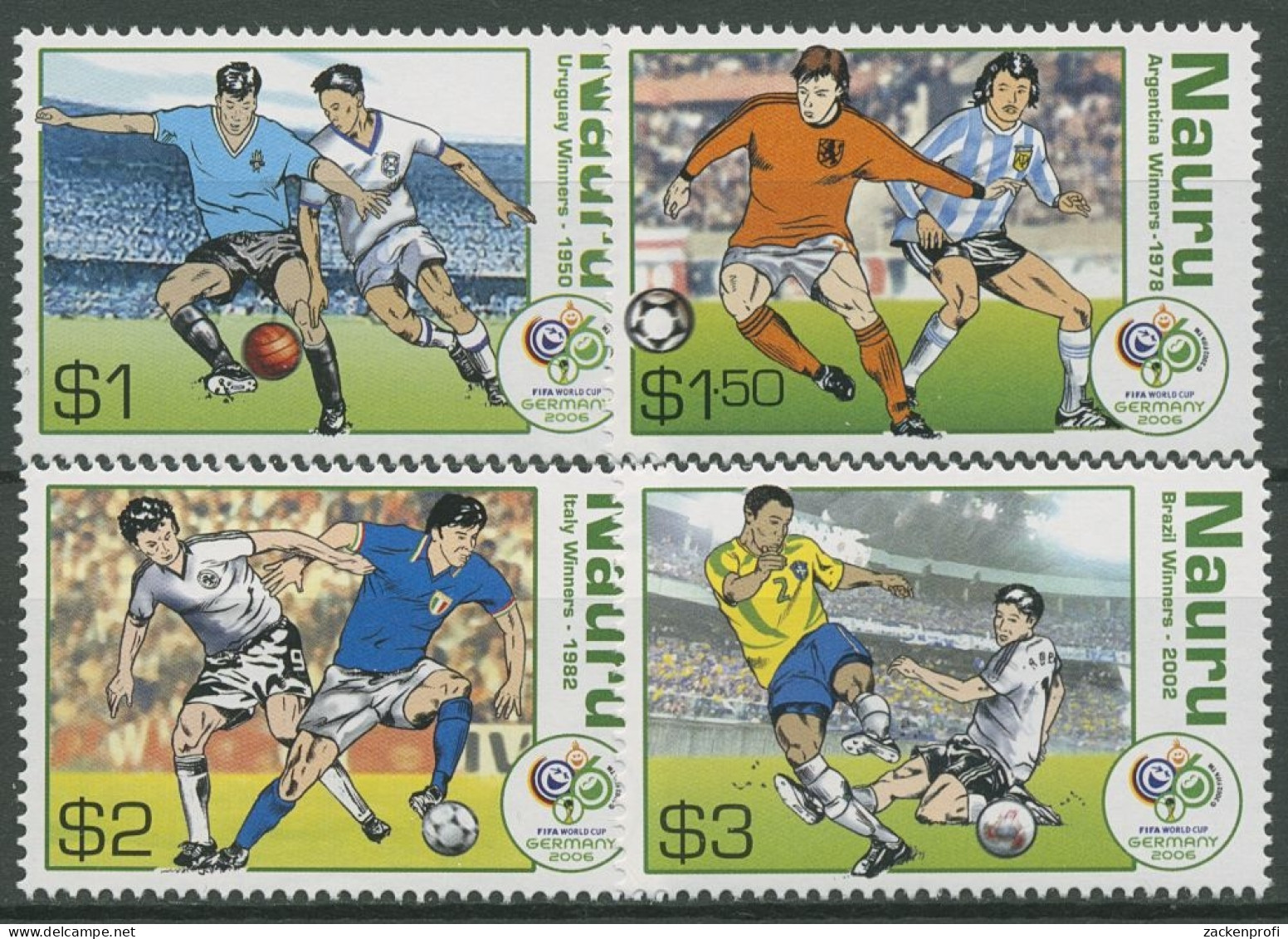 Nauru 2006 Fußball-WM In Deutschland Spielszenen 634/37 Postfrisch - Nauru