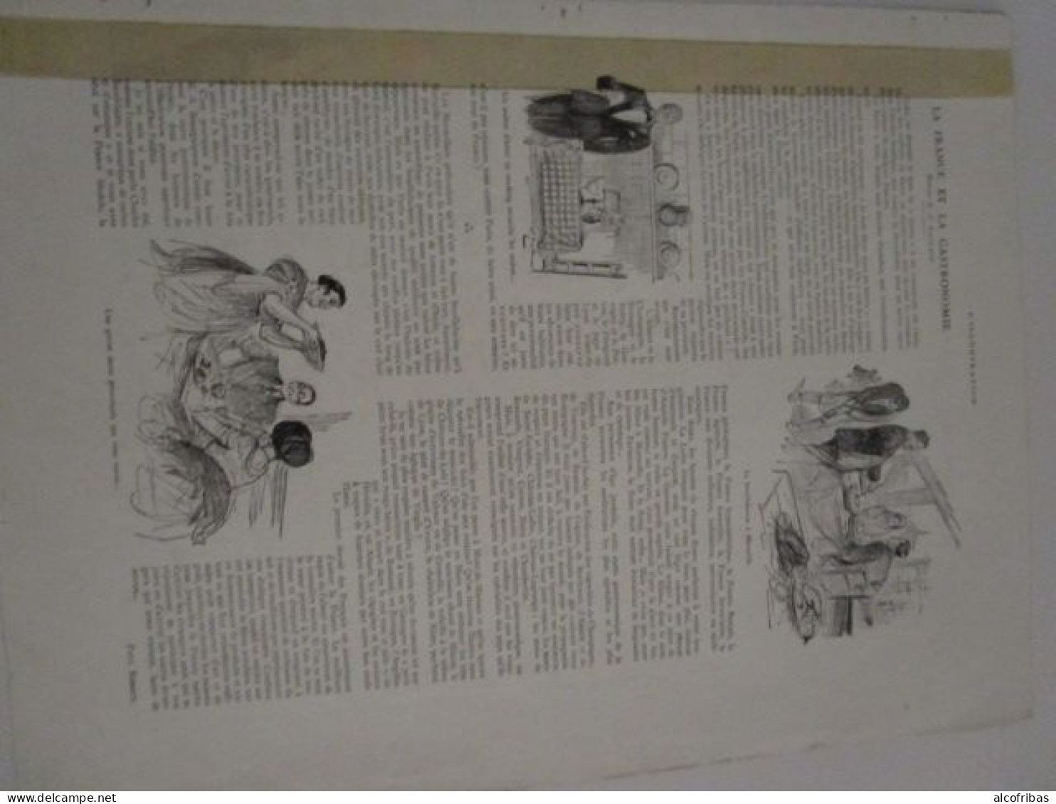 La France Gastronomique Par A. Bourguignon 3 Pages De La Revue L'illustration - Affiches