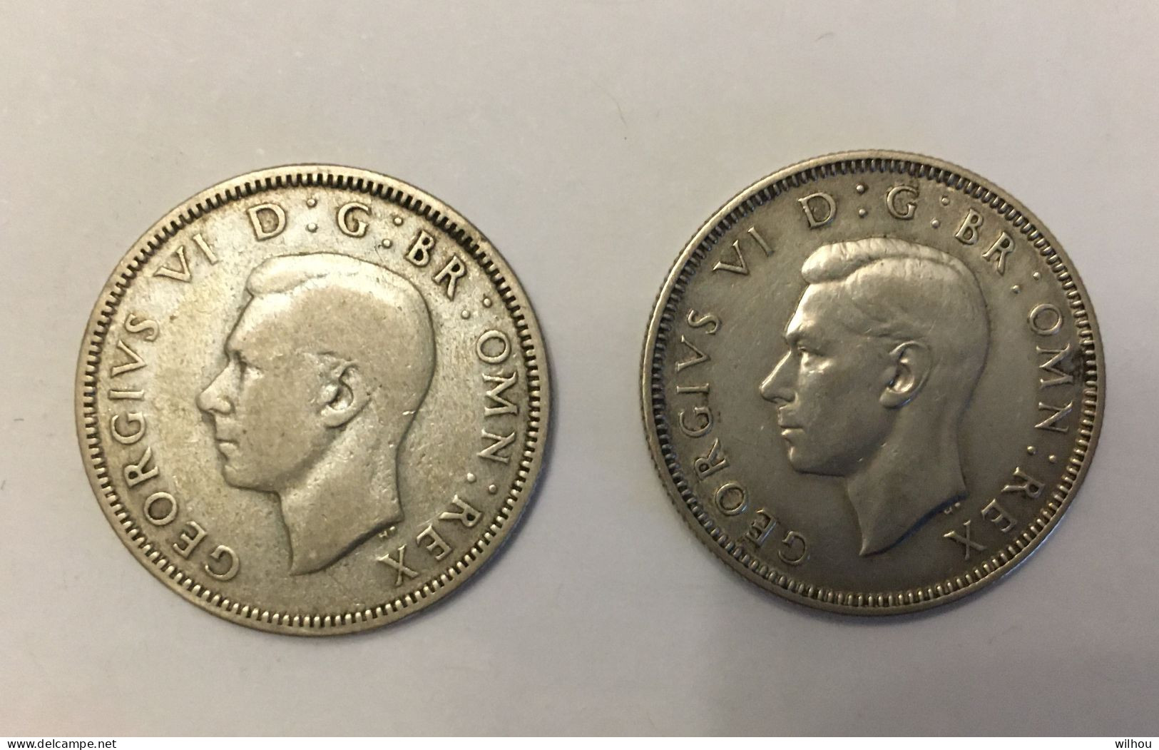 2 Pièces De ONE SHILLING GEORGE VI 1937 - 1938 Gde BRETAGNE - I. 1 Shilling