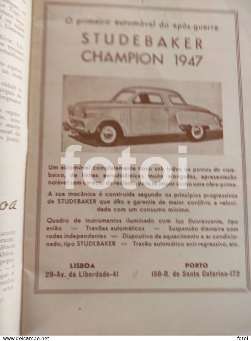 1947 FIRST RALLYE INTERNACIONAL LISBOA ESTORIL AUTOMOVEL CAR RACING RALLY RALI PROGRAMA - Magazines