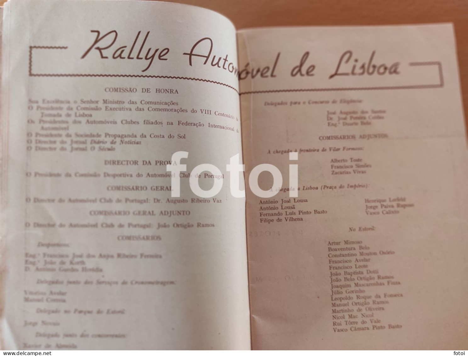 1947 FIRST RALLYE INTERNACIONAL LISBOA ESTORIL AUTOMOVEL CAR RACING RALLY RALI PROGRAMA - Revistas & Periódicos