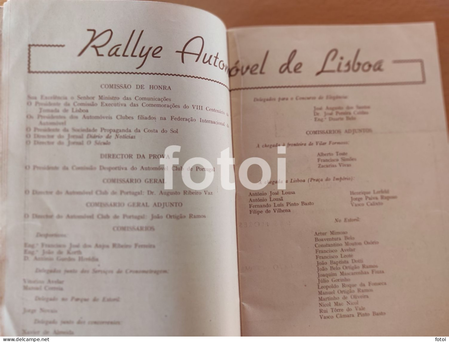 1947 FIRST RALLYE INTERNACIONAL LISBOA ESTORIL AUTOMOVEL CAR RACING RALLY RALI PROGRAMA - Riviste & Giornali