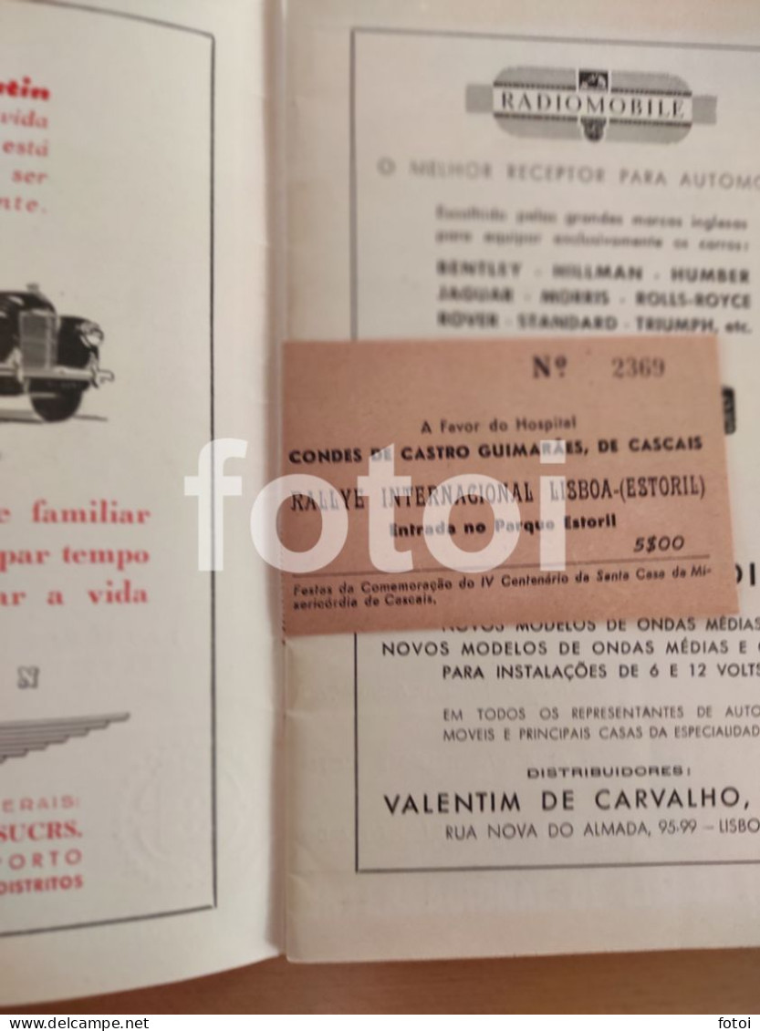 1951 V RALLYE INTERNACIONAL LISBOA ESTORIL AUTOMOVEL CAR MG TC RACING RALLY RALI PROGRAMA - Zeitungen & Zeitschriften