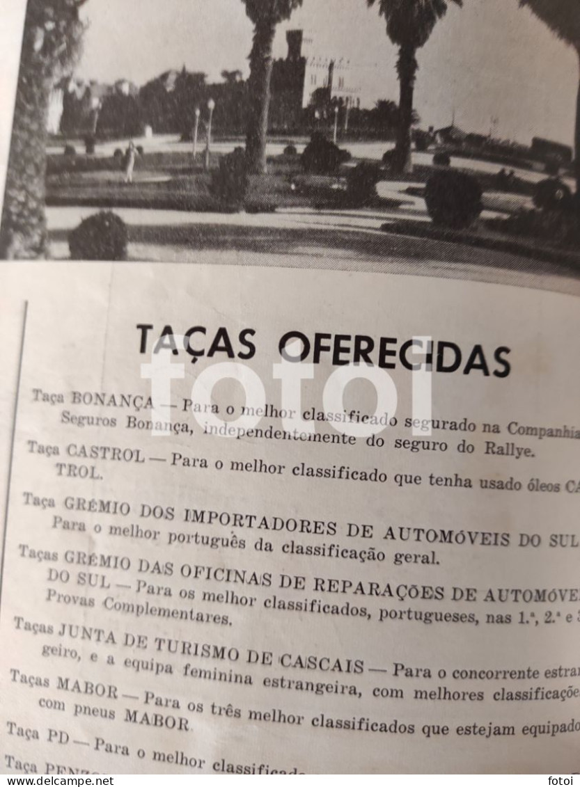 1951 V RALLYE INTERNACIONAL LISBOA ESTORIL AUTOMOVEL CAR MG TC RACING RALLY RALI PROGRAMA