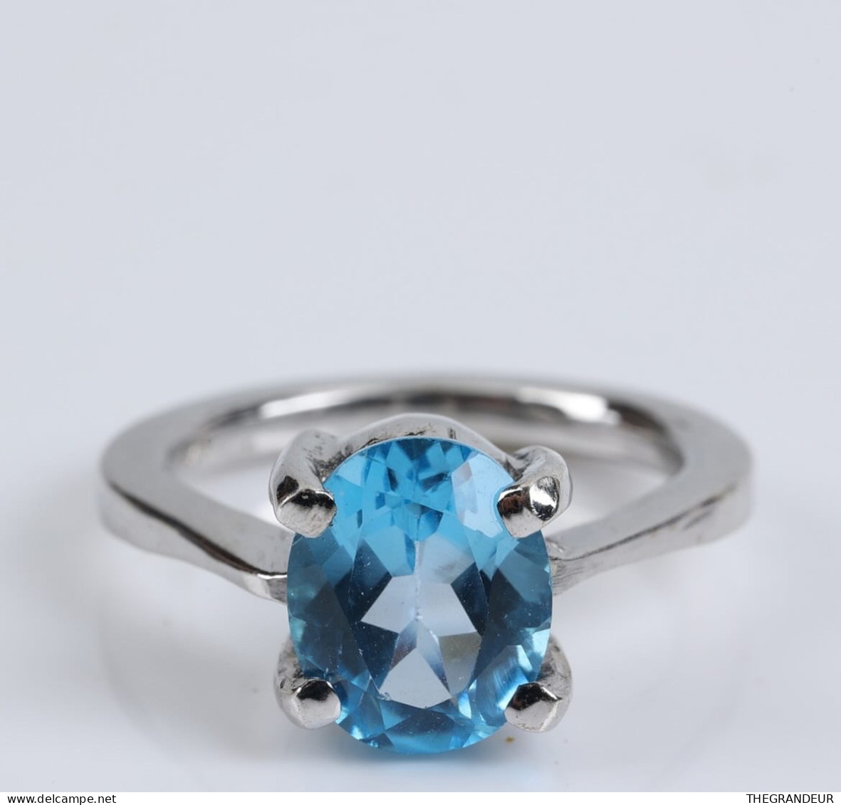 Ring Sterling Silver Ring 925 With Blue Topaz - Bagues