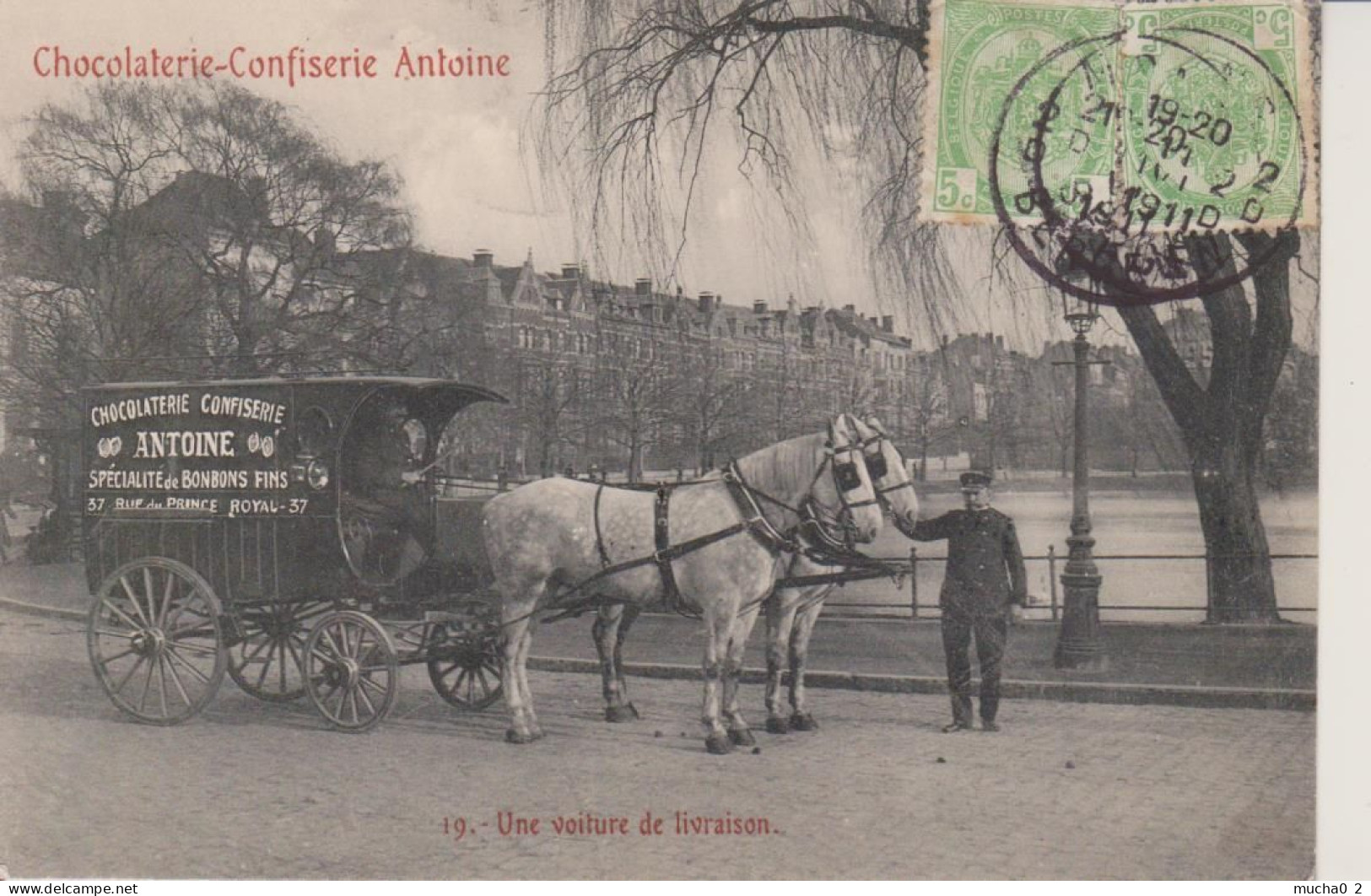 CHOCOLATERIE-CONFISERIE ANTOINE - UNE VOITURE DE LIVRAISON - Ixelles - Elsene