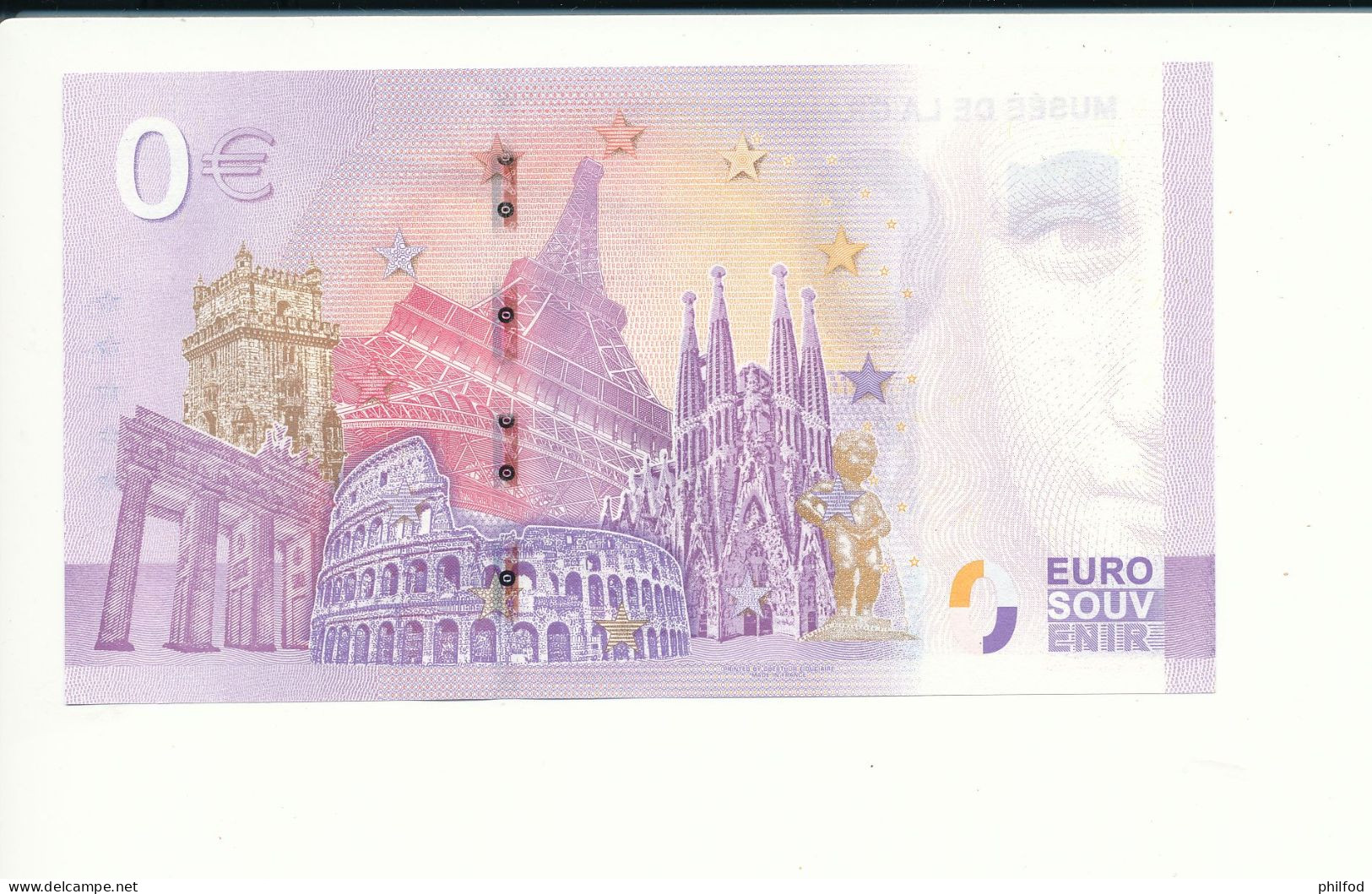 Billet Touristique  0 Euro  - MUSEE DE LA GRANDE GUERRE - 2022-1 -  UEXN -  N° 375 - Other & Unclassified