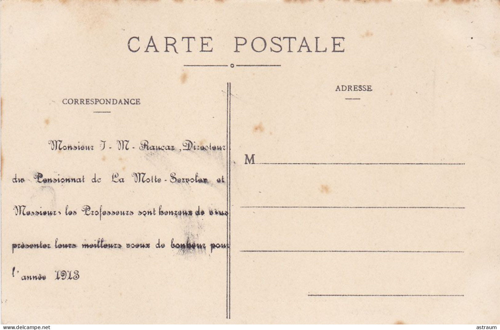 Cpa ( Colorisée ) - 73 - La Motte Servolex - Personnages -pensionnat -  Edi Grimal  N° 2136A  - Voeux Du Directeur - La Motte Servolex