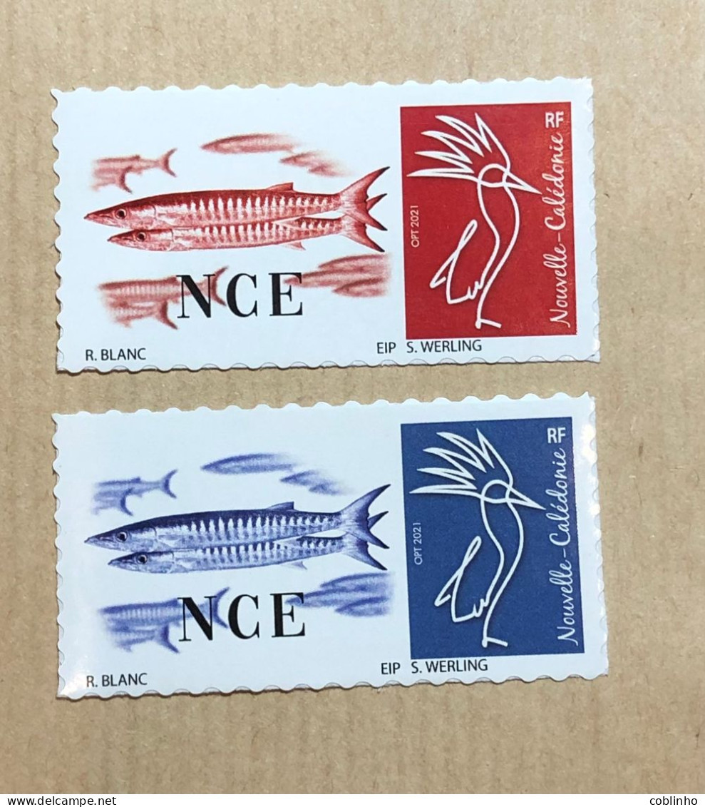 NOUVELLE CALEDONIE (New Caledonia) -  Paire De Timbres Personnalisés - Barracuda  - 2022 - Ungebraucht