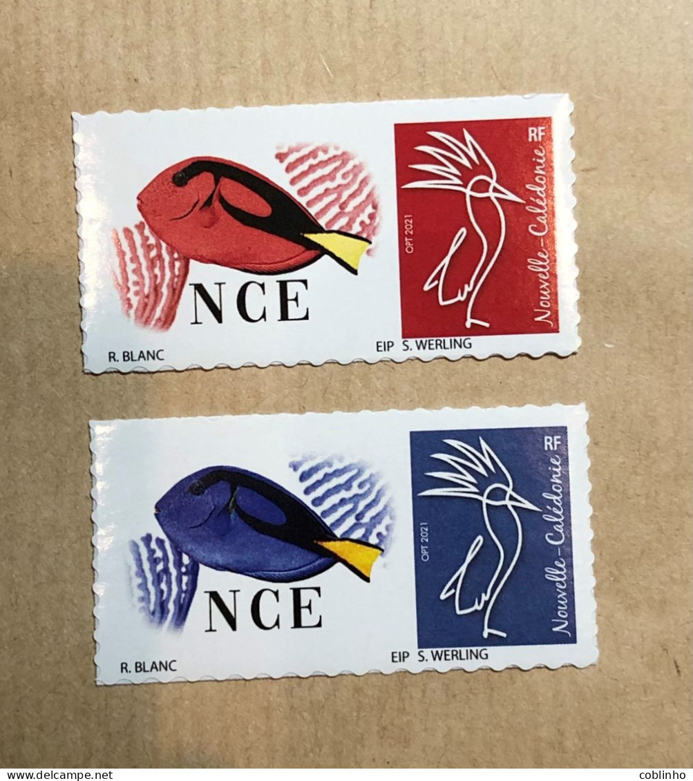 NOUVELLE CALEDONIE (New Caledonia) -  Paire De Timbres Personnalisés - Poisson Chirurgien Surgeon Fish Doly - 2022 - Unused Stamps