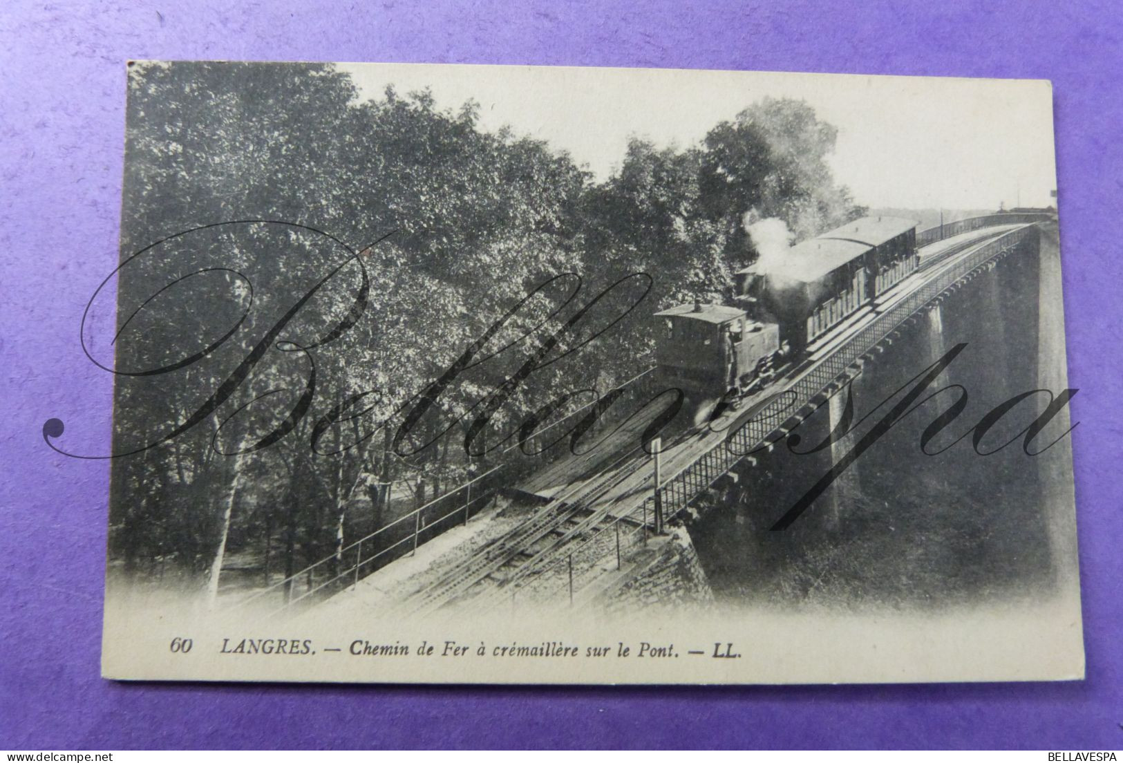 Bayeux & Langres Chemin De Fer Train Railway Trein Spoorweg -2 X Cpa - Treni