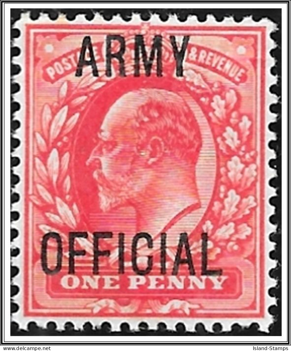 KEVII SGO48 O49, ½d GREEN & 1d SCARLET, ARMY OFFICIAL Overprint. Mounted Mint - Unused Stamps