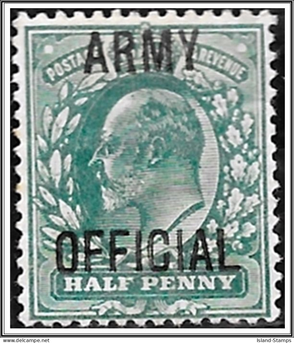 KEVII SGO48 O49, ½d GREEN & 1d SCARLET, ARMY OFFICIAL Overprint. Mounted Mint - Unused Stamps