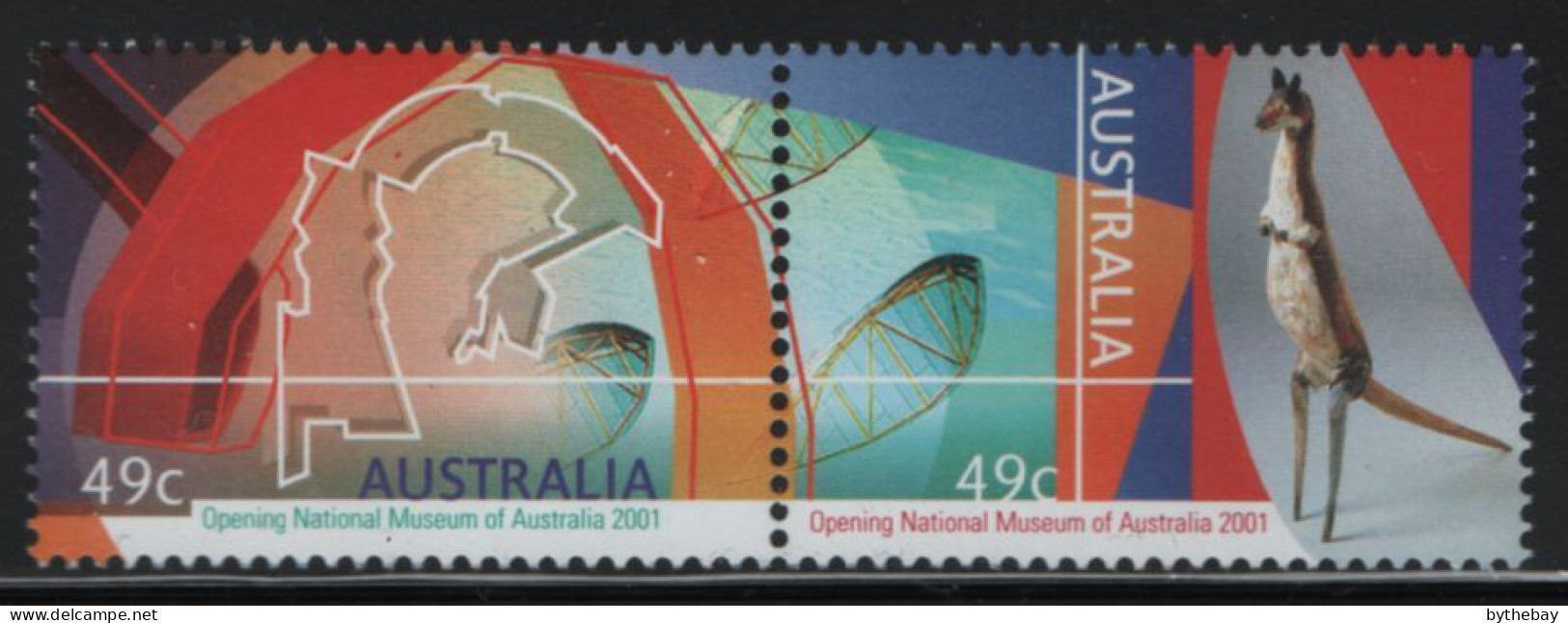 Australia 2001 MNH Sc 1940a 49c Opening Of National Museum Pair - Mint Stamps