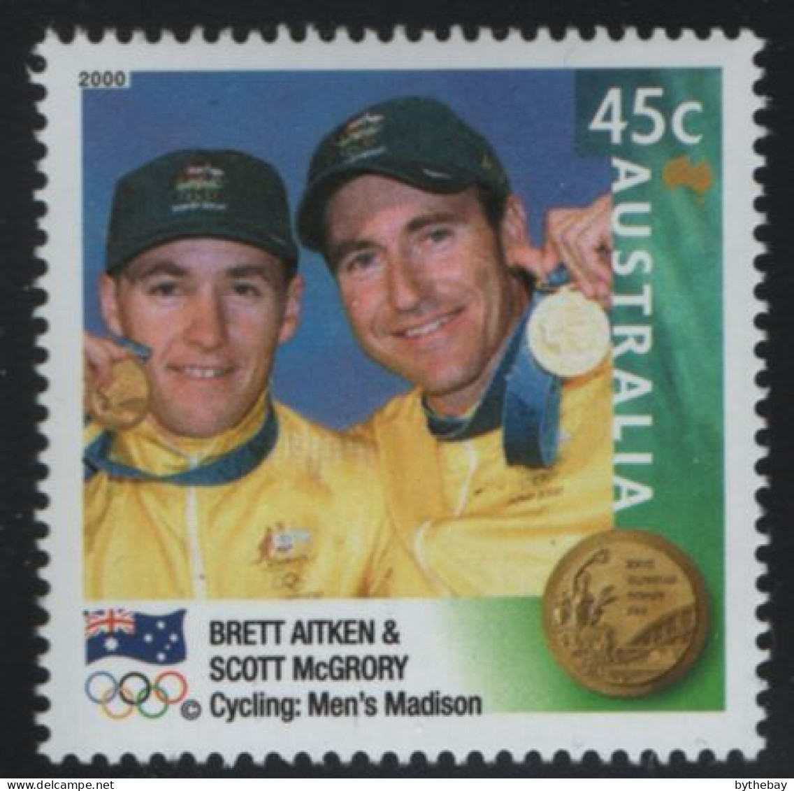 Australia 2000 MNH Sc 1898 45c Brett Aitken, Scott McGrory Gold Medalist - Neufs