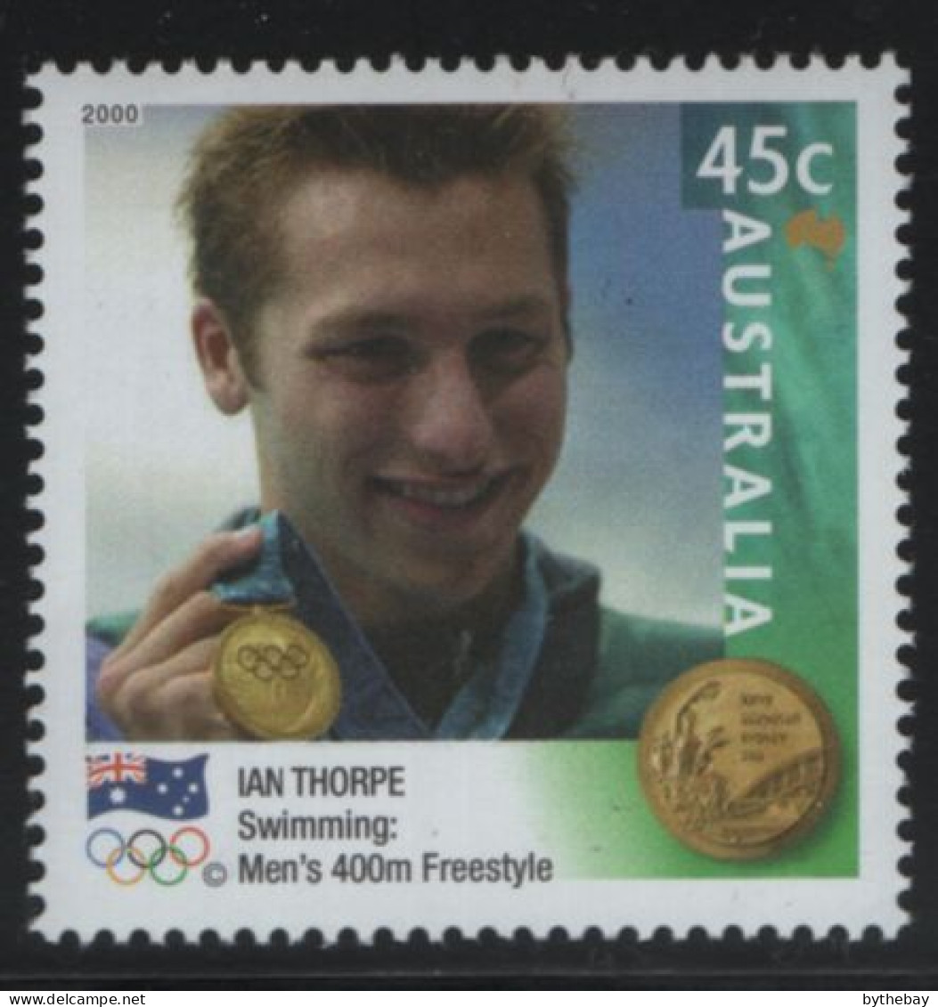 Australia 2000 MNH Sc 1891 45c Ian Thorpe Gold Medalist - Ungebraucht