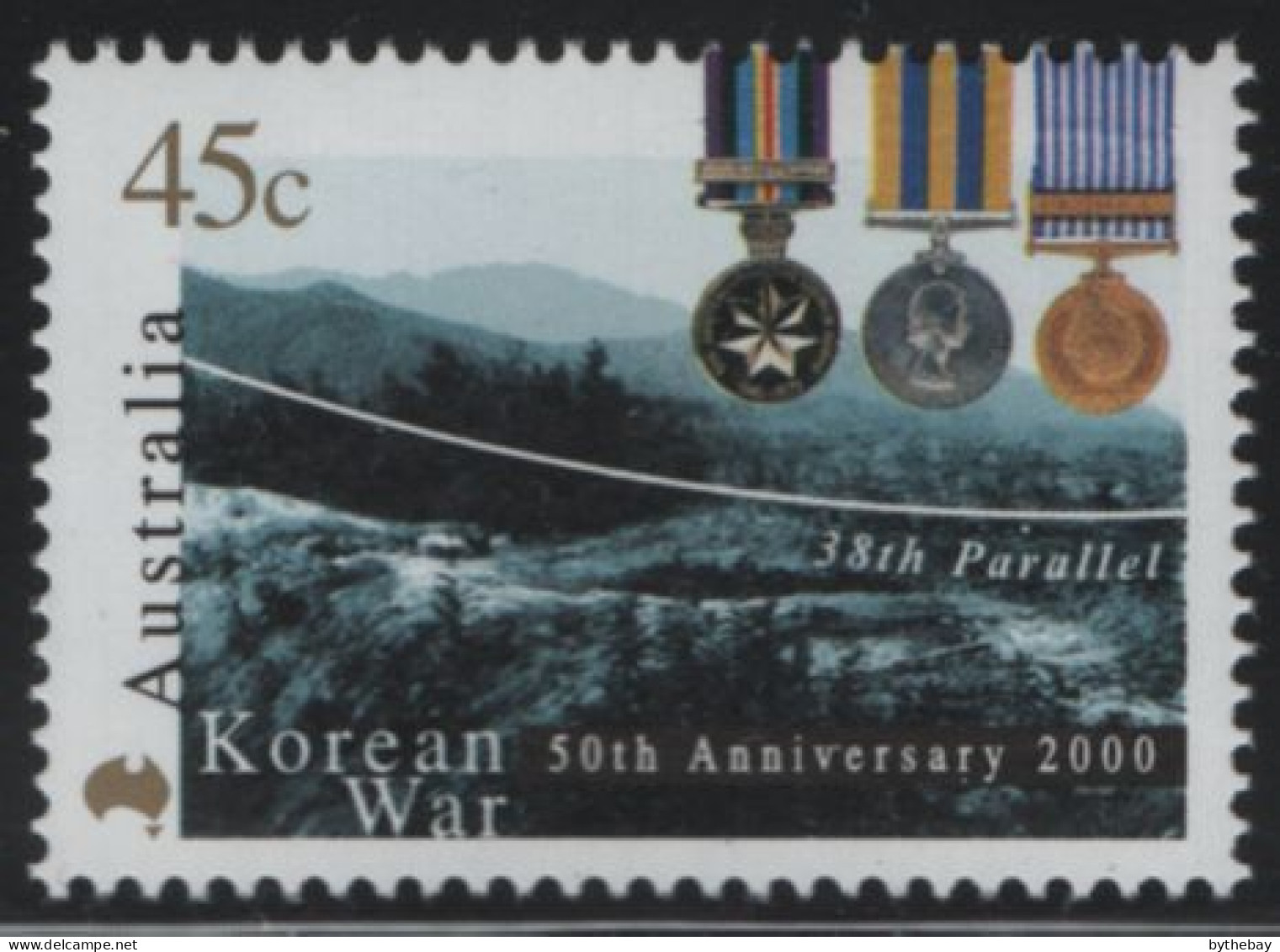 Australia 2000 MNH Sc 1829 45c Medals Korean War 50th Ann - Ungebraucht