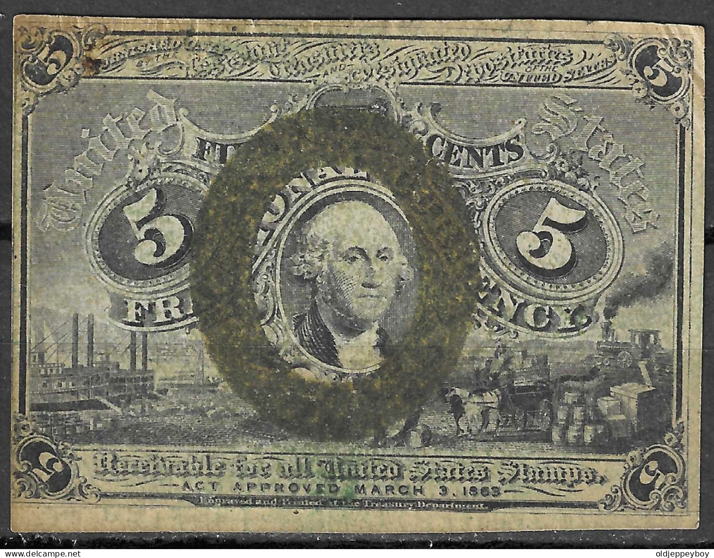 1863 Usa U.s.a. UNITED STATES OF AMERICA  Fractional Currency  Columbia 1863 15 Cents 4th Issue Fr 1232 - 1874-1875 : 5. Ausgabe