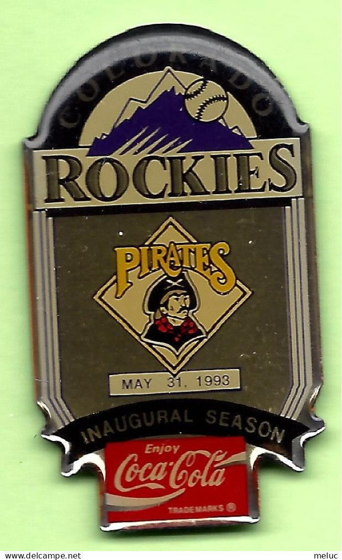 Pin's Coca-Cola Colorado Rockies Baseball Pirates De Pittsburgh - 6R08 - Coca-Cola