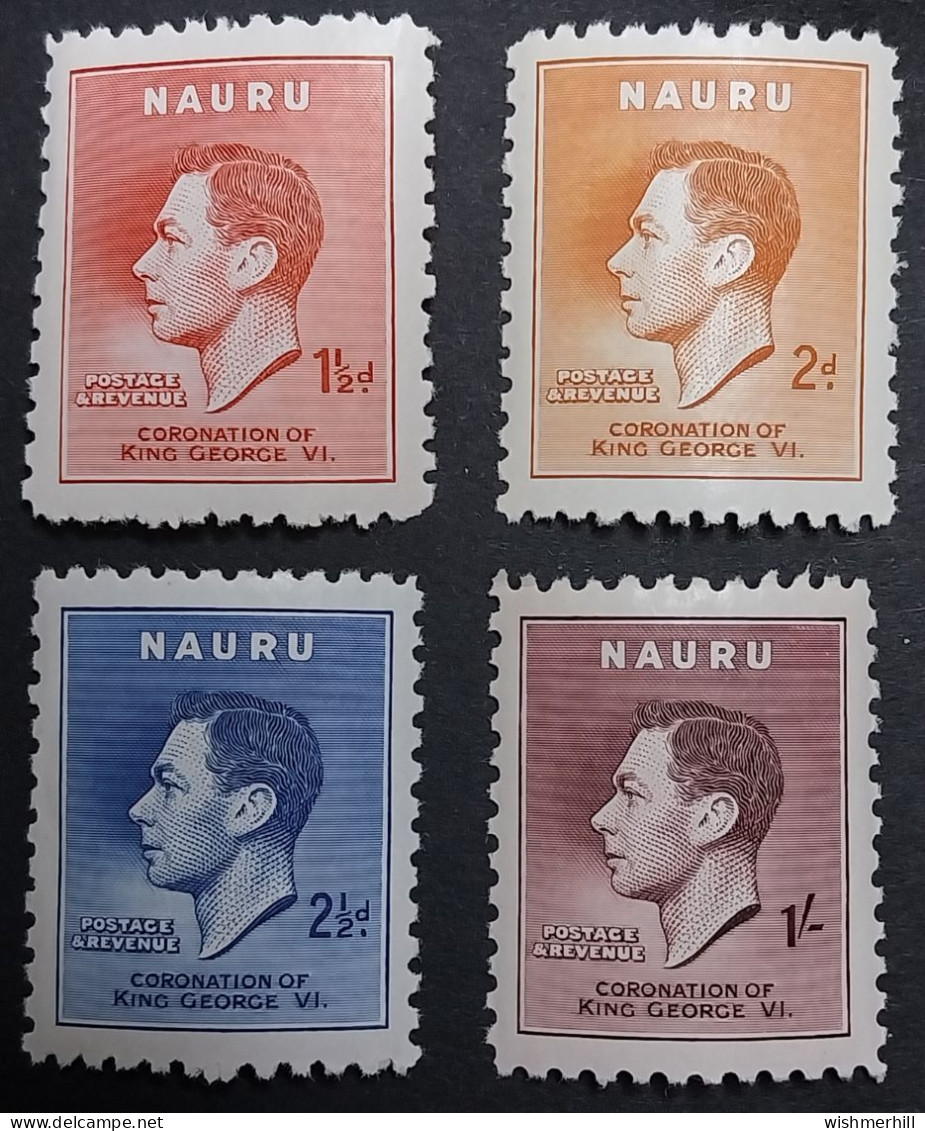 Nauru, Série Complète YT 33/36 Neuve **, Couronnement De Georges VI. Cote En * 4.50€ - Nauru