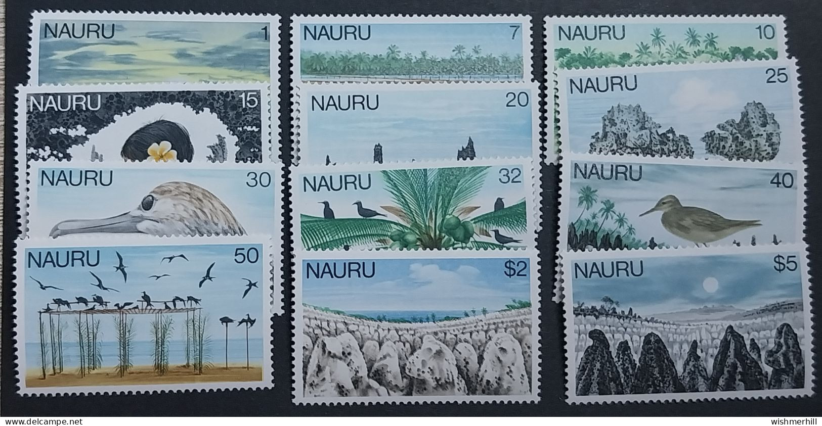 Nauru, Série YT 162/174 (complète Sauf 172) Neuve **, Paysages. Cote De L'ensemble 28 € - Nauru