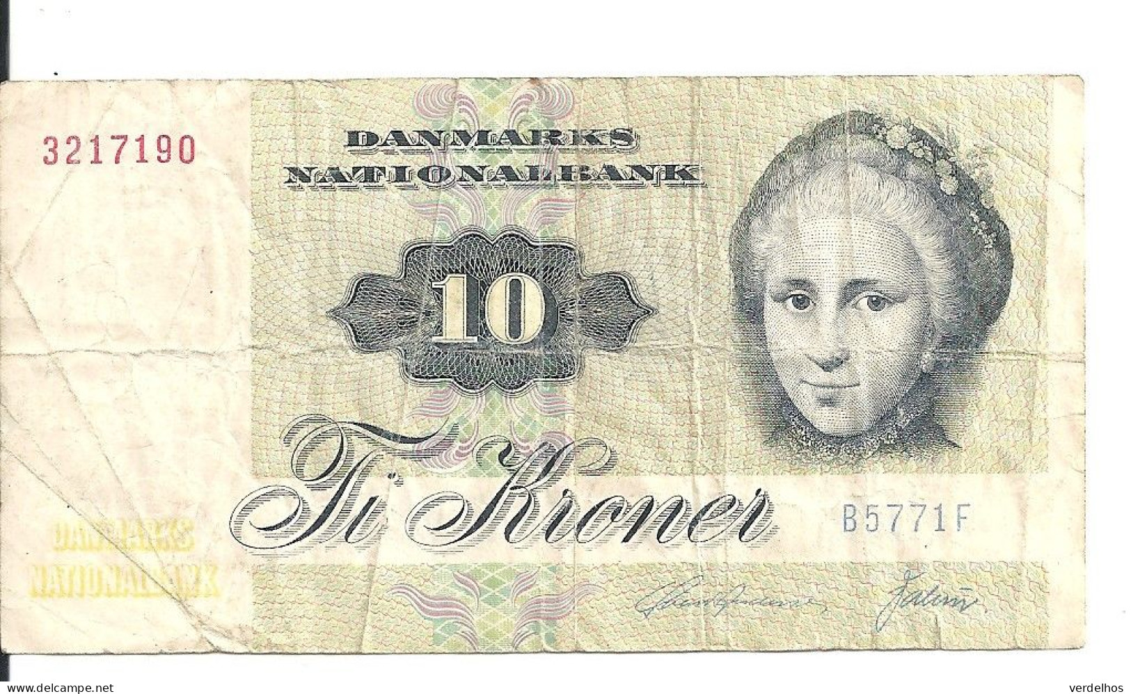 DANEMARK 10 KRONER 1972-77 VF P 48 G - Denemarken