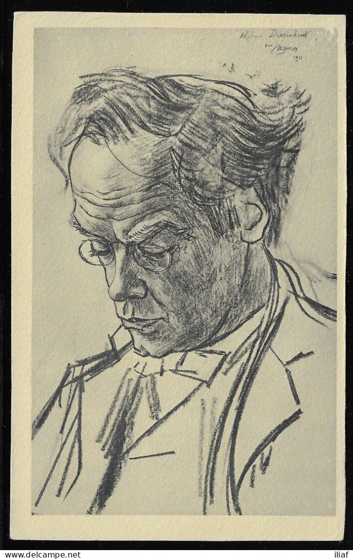 Netherlands. Jan Toorop - Dutch-Indonesian Painter. Portrait Of Dr. Alphonsus Diepenbrock. Artist Postcard - Toorop, Jan