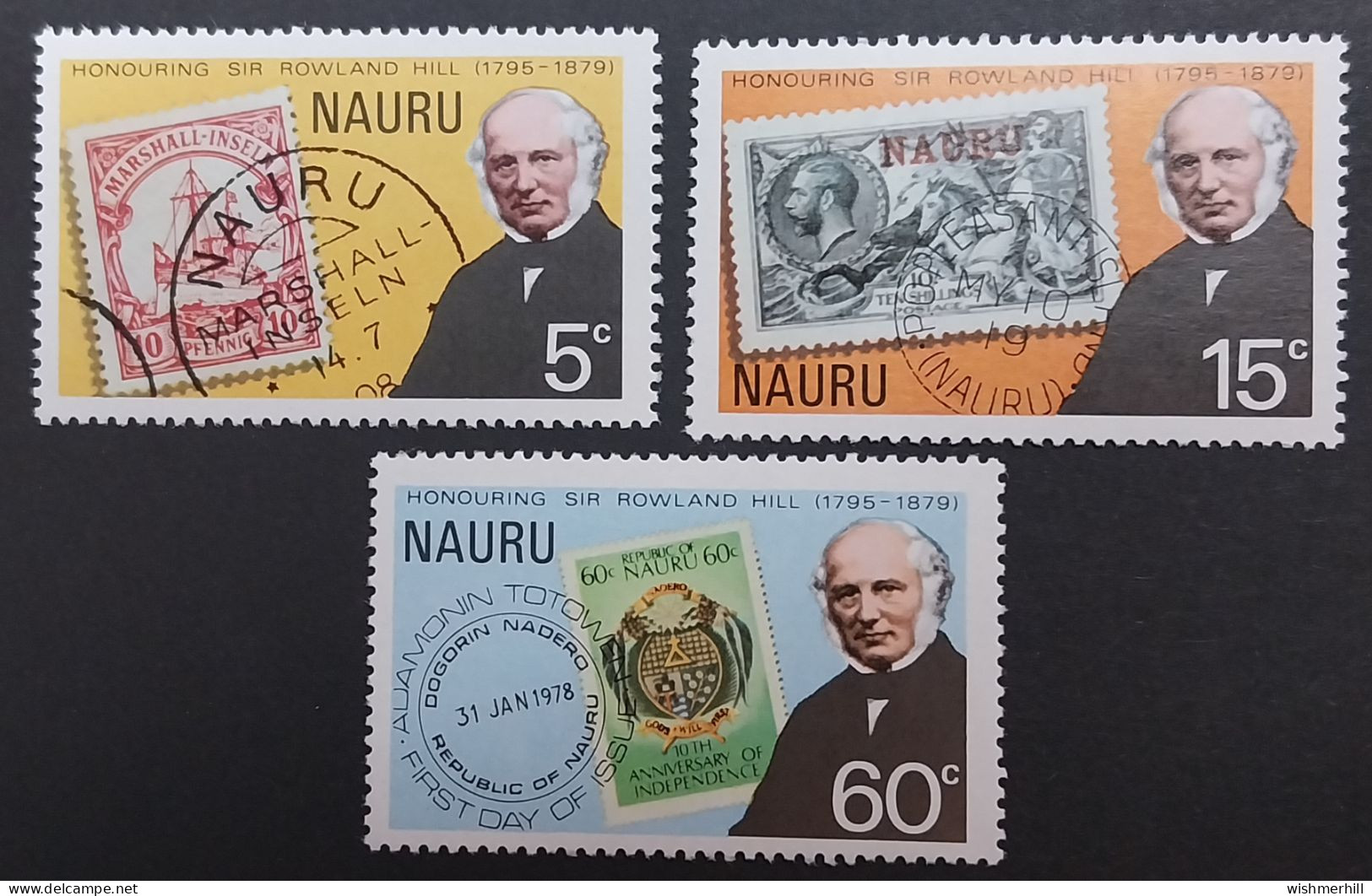 Nauru, Série Complète YT 188/190 Neuve **, Sir Rowland Hill. Cote 2 € - Nauru