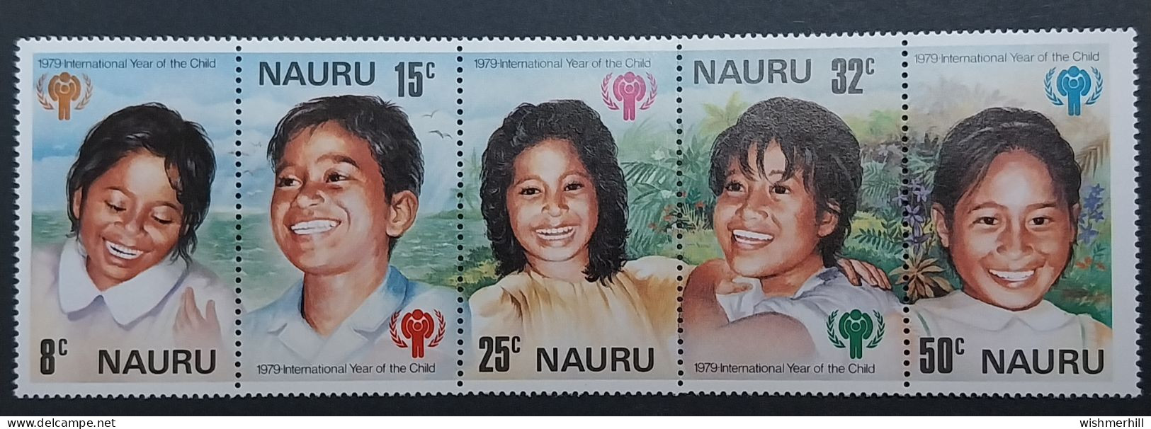 Nauru, Série Complète YT 198/202 Neuve **, Enfants En Bande De 5. Cote 2.50 € - Nauru