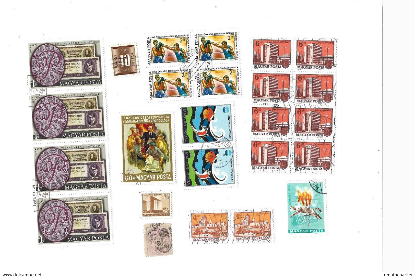 Collection De 105 Timbres  Oblitérés. - Lotes & Colecciones