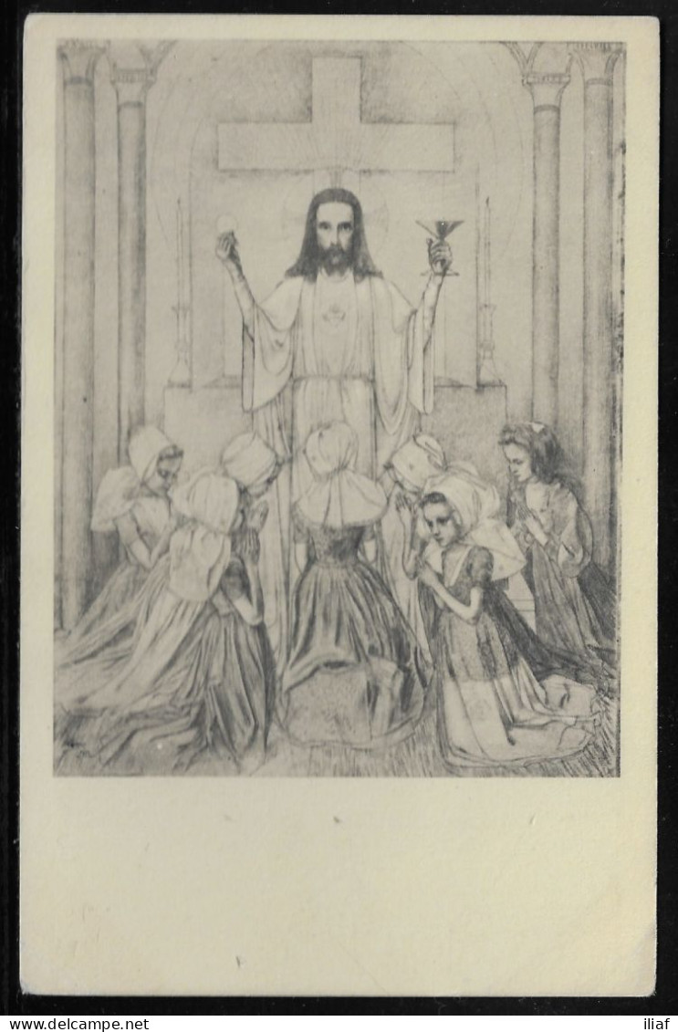Netherlands. Jan Toorop - Dutch-Indonesian Painter. Christ Eucharistician – Christus Eucharisticus. Artist Postcard - Toorop, Jan