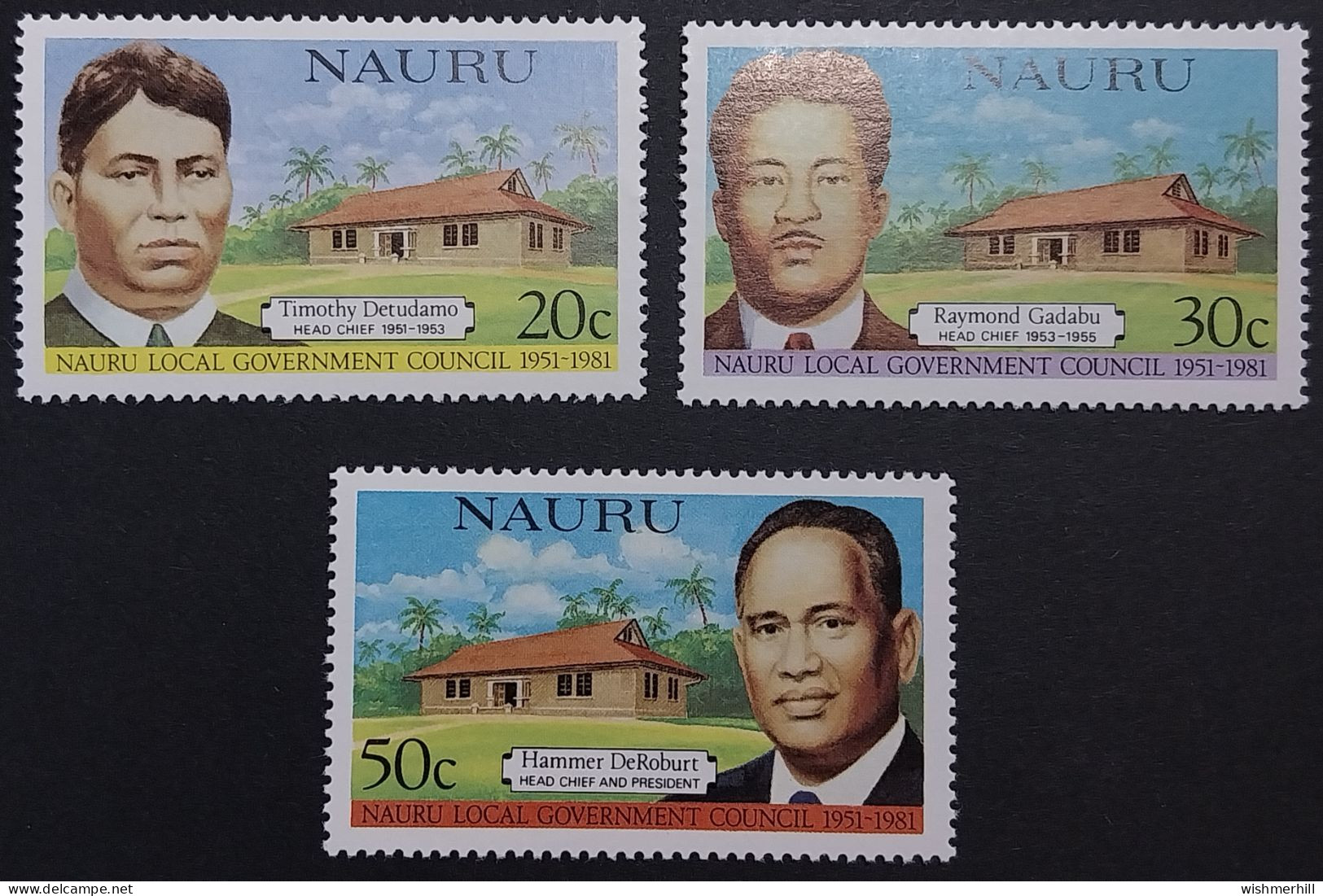 Nauru, Série Complète YT 221/223 Neuve **, Chefs Du Conseil. Cote 2.25 € - Nauru