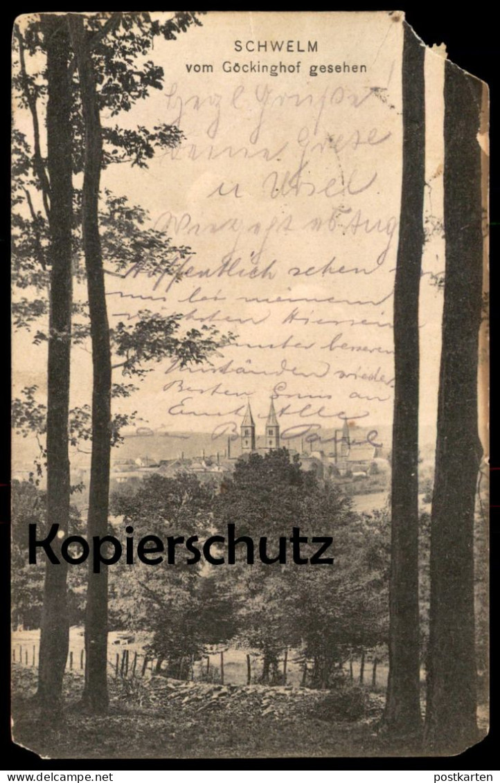 ALTE POSTKARTE SCHWELM BLICK VOM GÖCKINGHOF GESEHEN PANORAMA Ansichtskarte AK Cpa Postcard - Schwelm