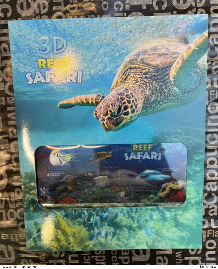 (folder 3-2-2024) Australia Post - 3-D Reef Safari (with Very Scarce 3-D Stamp Mini-sheet) - Presentation Packs