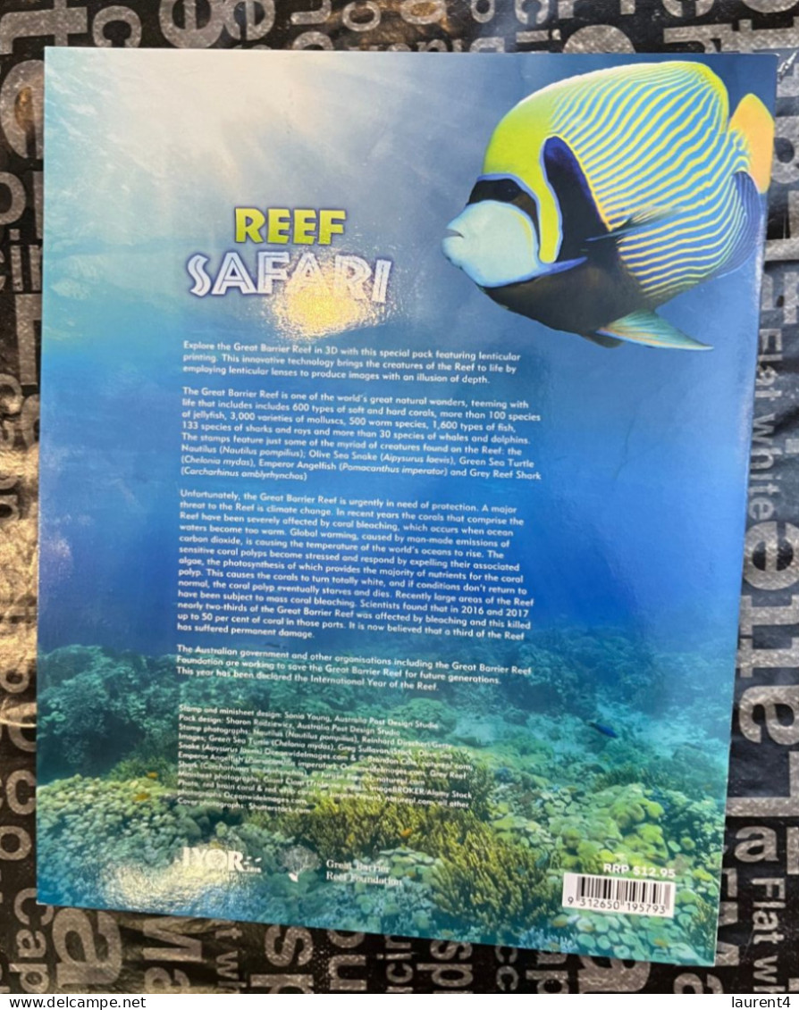 (folder 3-2-2024) Australia Post - 3-D Reef Safari (with Very Scarce 3-D Stamp Mini-sheet) - Presentation Packs