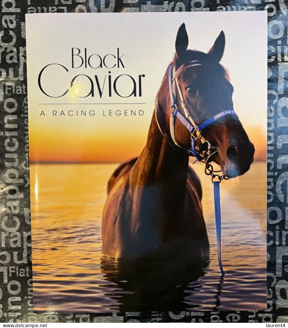 (folder 3-2-2024) Australia Post - Black Cavia (Famous Race Horse) With 25 Mint Stamps Each With Race Trophy Cup - Presentation Packs