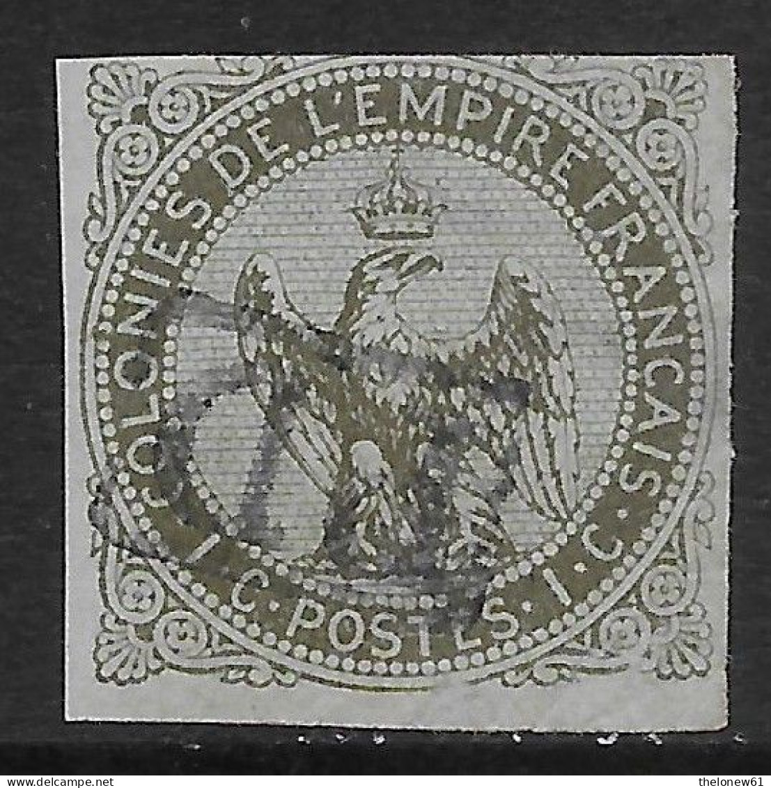 Francia France 1859 Colonies Emissions Générales Aigle Impérial C1 YT N.1 US - Águila Imperial