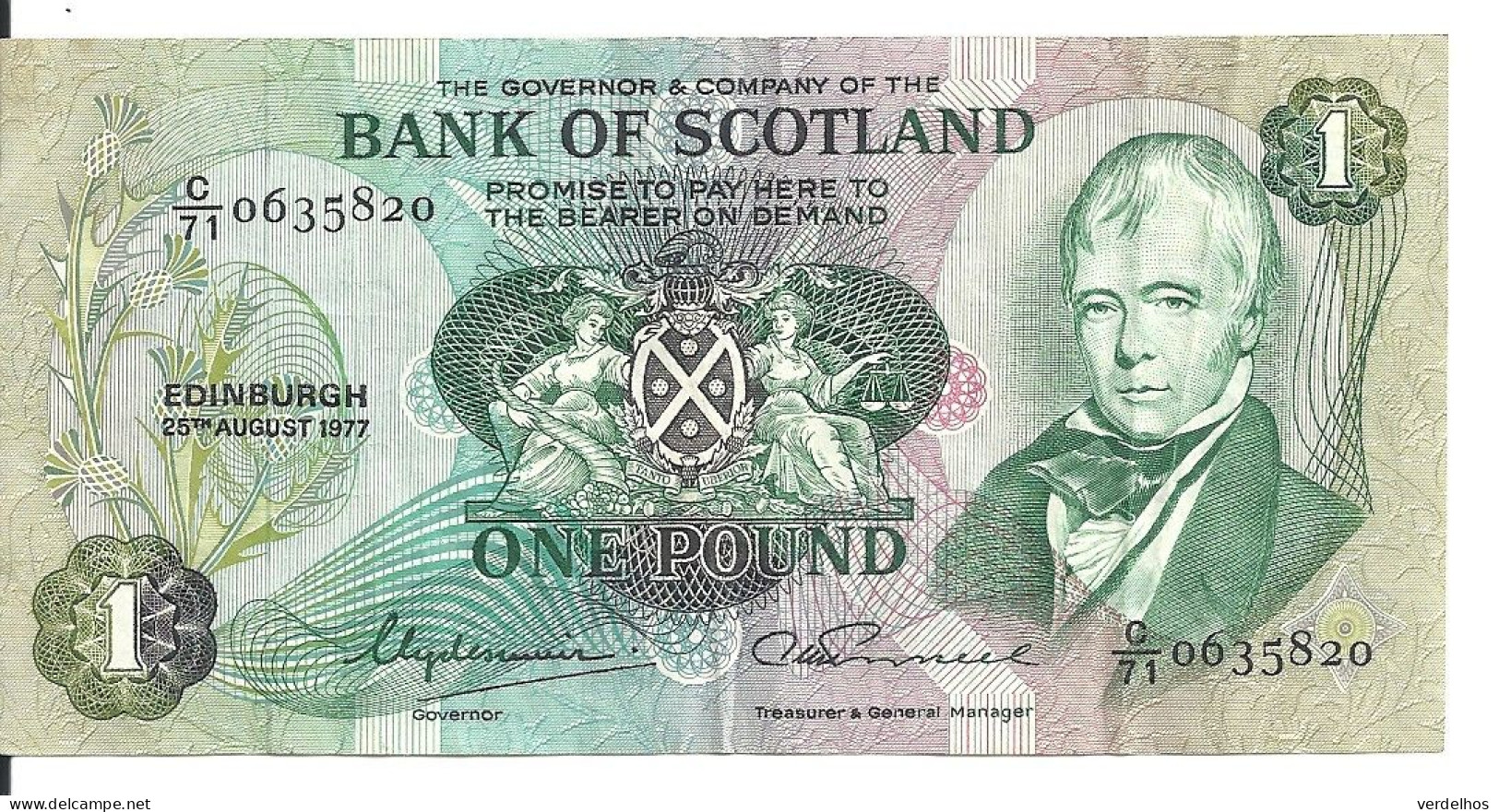 ECOSSE 1 POUND 1977 VF P 111 C - 1 Pond