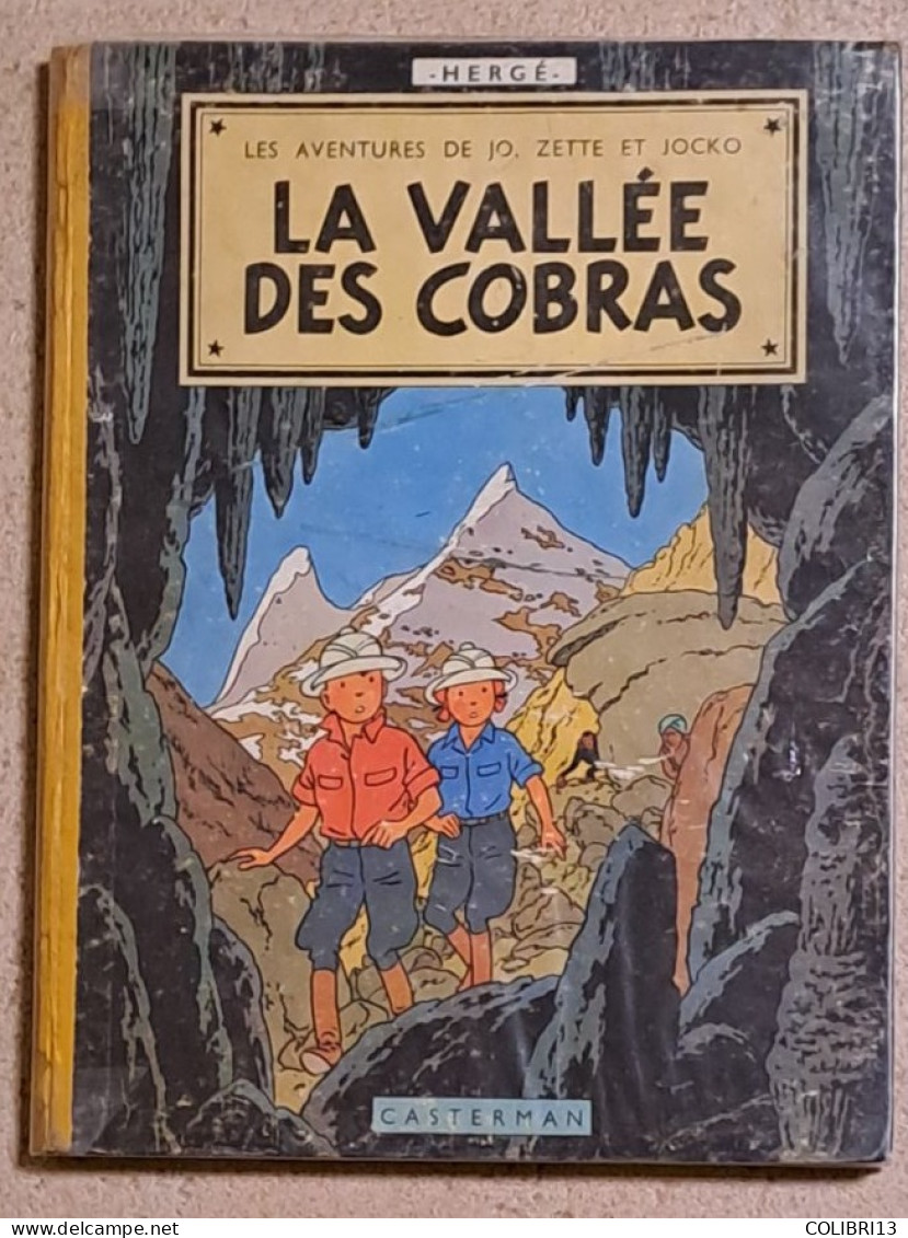 HERGE AVENTURES DE JO ZETTE ET JOCKO La VALLEE DES COBRAS 1958 B24 - Hergé