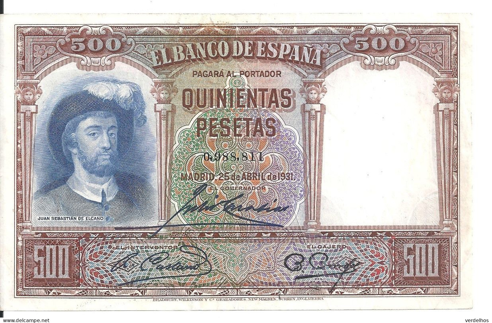 ESPAGNE 500 PESETAS 1931 XF P 84 - [ 4] 1975-… : Juan Carlos I