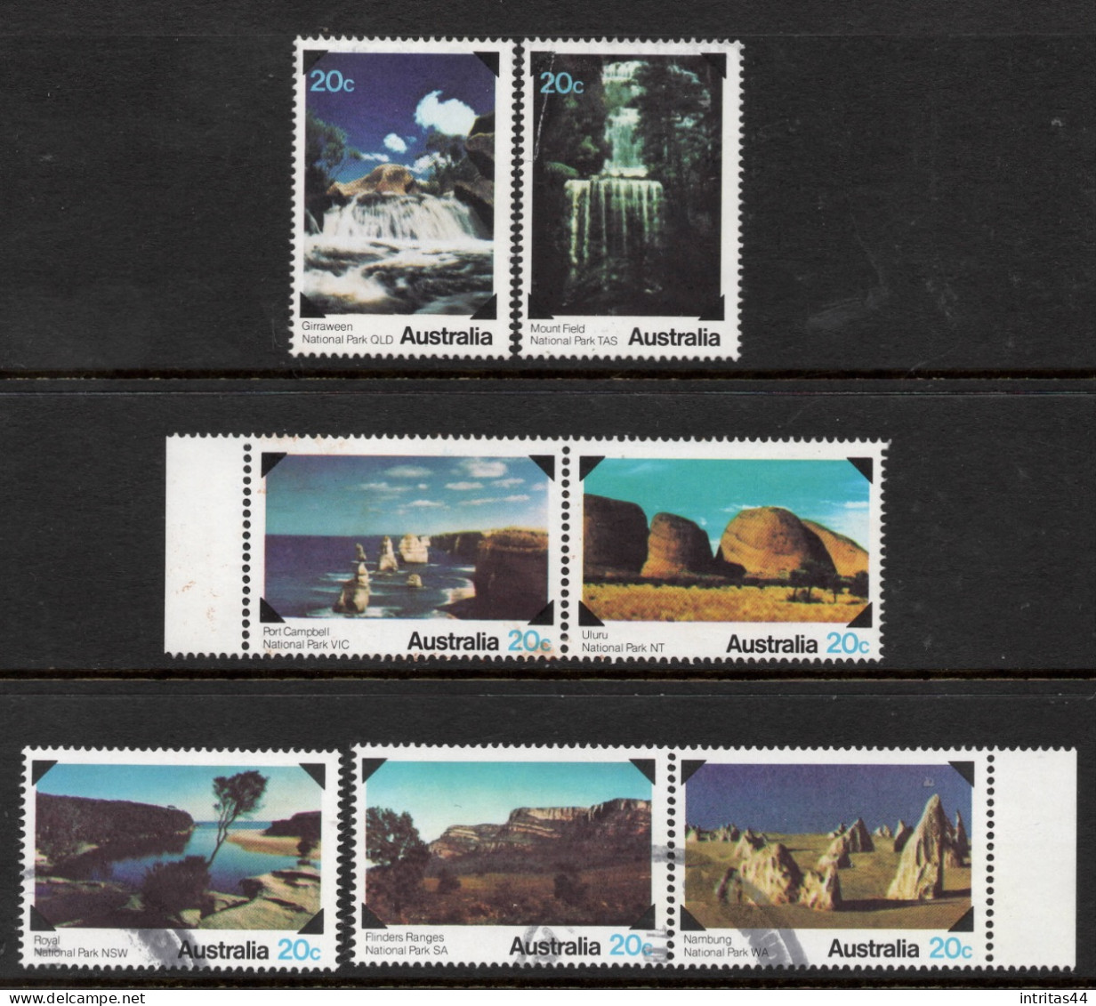 AUSTRALIA 1979 " NATIONAL PARKS " SET OF (7) VFU - Used Stamps