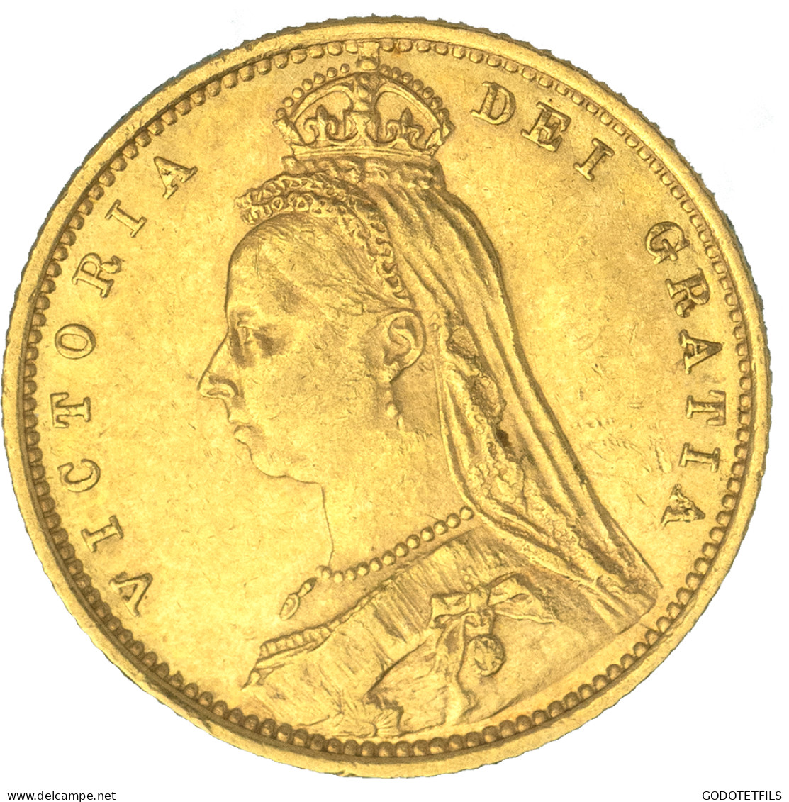 Royaume-Uni-Demi-Souverain Victoria  1892 Londres - 1/2 Sovereign