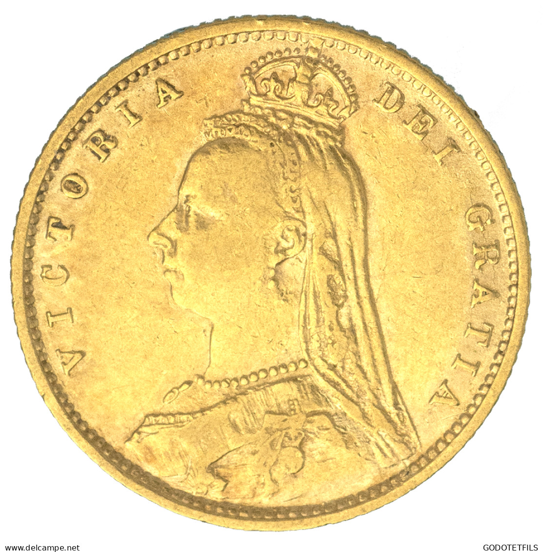 Royaume-Uni-Demi-Souverain Victoria  1892 Londres - 1/2 Sovereign